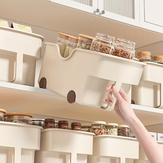 3-Pack Classic Plastic Storage Bins - Rolling Carts with Handles